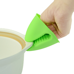 3pcs Silicone Anti-scald Mitts Heat Resistant Pinch Grips Pot Holder