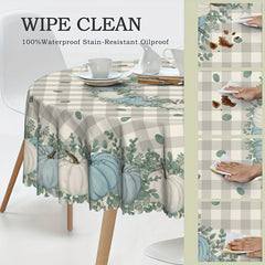 Fall Series Table Cloth Thanksgiving Polyester Table Cover Autumn Truck Pumpkin