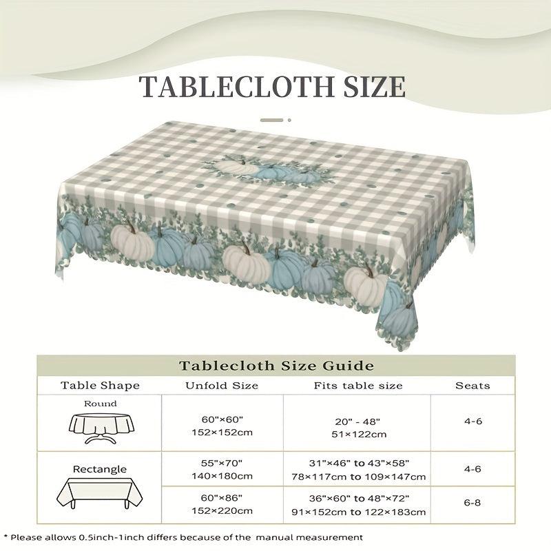 Fall Series Table Cloth Thanksgiving Polyester Table Cover Autumn Truck Pumpkin