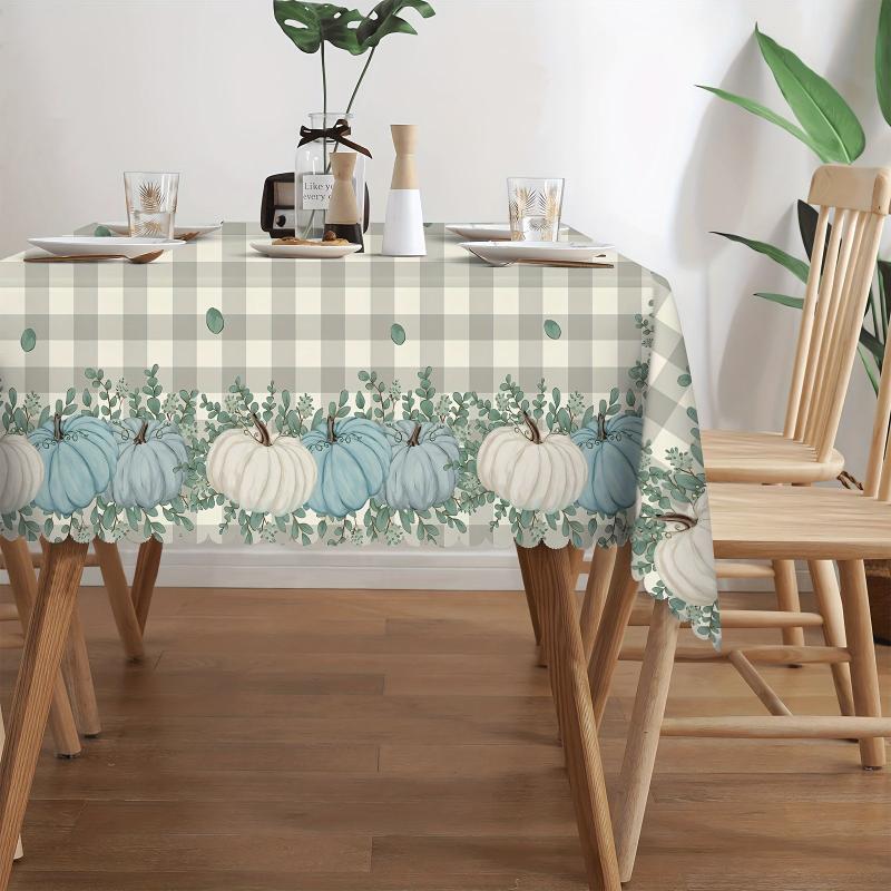 Fall Series Table Cloth Thanksgiving Polyester Table Cover Autumn Truck Pumpkin