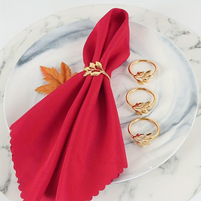 4pcs Flower Napkin Rings for Table Decoration