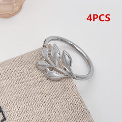 4pcs Flower Napkin Rings for Table Decoration