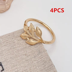 4pcs Flower Napkin Rings for Table Decoration
