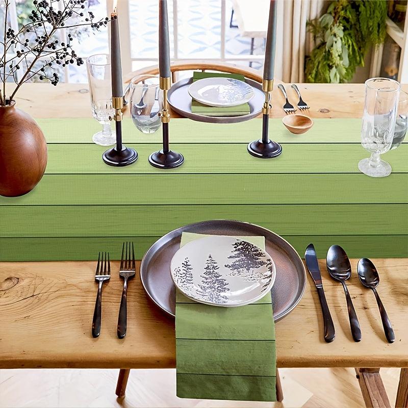 Burlap Linen Table Runners Rustic Style Summer Vintage Wood Grain Scarves