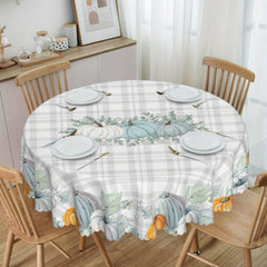 Fall Series Polyester Tablecloth Pumpkin Table Cloth Waterproof Rectangle