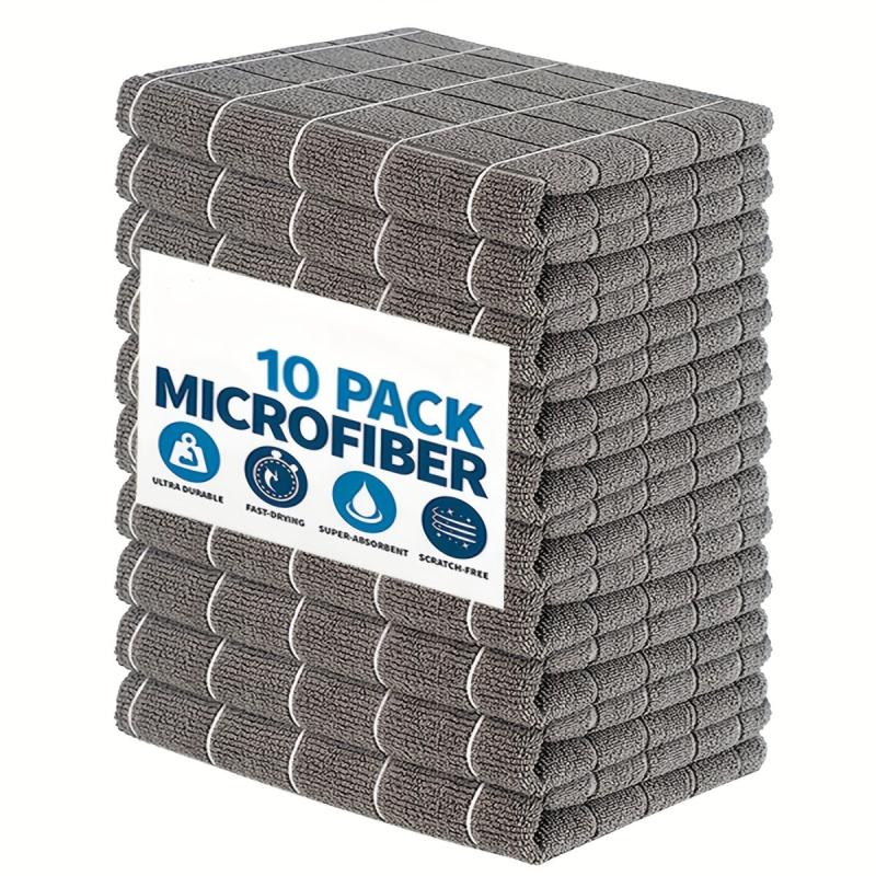10pcs Scouring Pad Square Dish Cloth Kitchen Stove Antibacterial Cleaning Brush