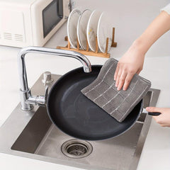 10pcs Scouring Pad Square Dish Cloth Kitchen Stove Antibacterial Cleaning Brush