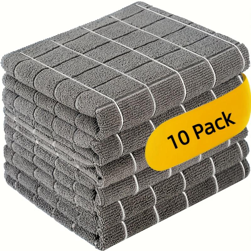 10pcs Scouring Pad Square Dish Cloth Kitchen Stove Antibacterial Cleaning Brush