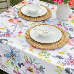 Stain Resistant Floral Tablecloth for Dining Parties Camping