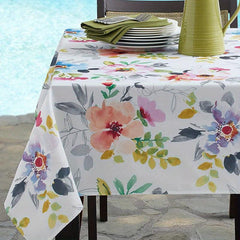 Stain Resistant Floral Tablecloth for Dining Parties Camping