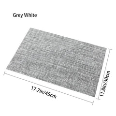 Heat Insulating PVC Placemat for Dining Table 11.8in x 17.7in