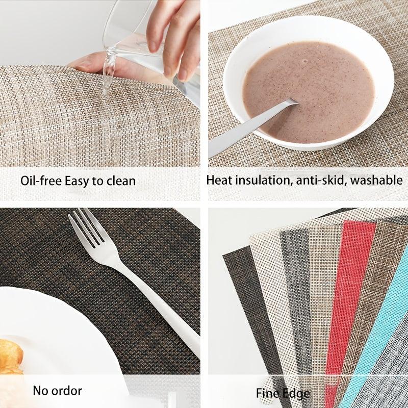 Heat Insulating PVC Placemat for Dining Table 11.8in x 17.7in