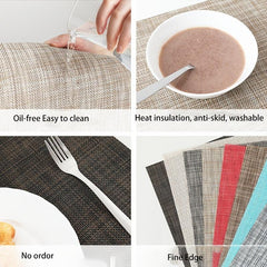 Heat Insulating PVC Placemat for Dining Table 11.8in x 17.7in