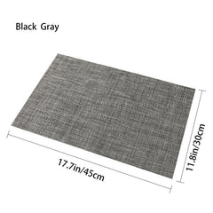 Heat Insulating PVC Placemat for Dining Table 11.8in x 17.7in
