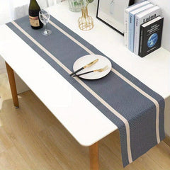 PVC Table Runner Waterproof Stripe Placemat