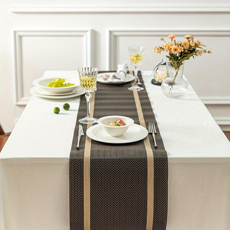 PVC Table Runner Waterproof Stripe Placemat