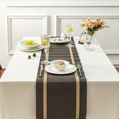 PVC Table Runner Waterproof Stripe Placemat