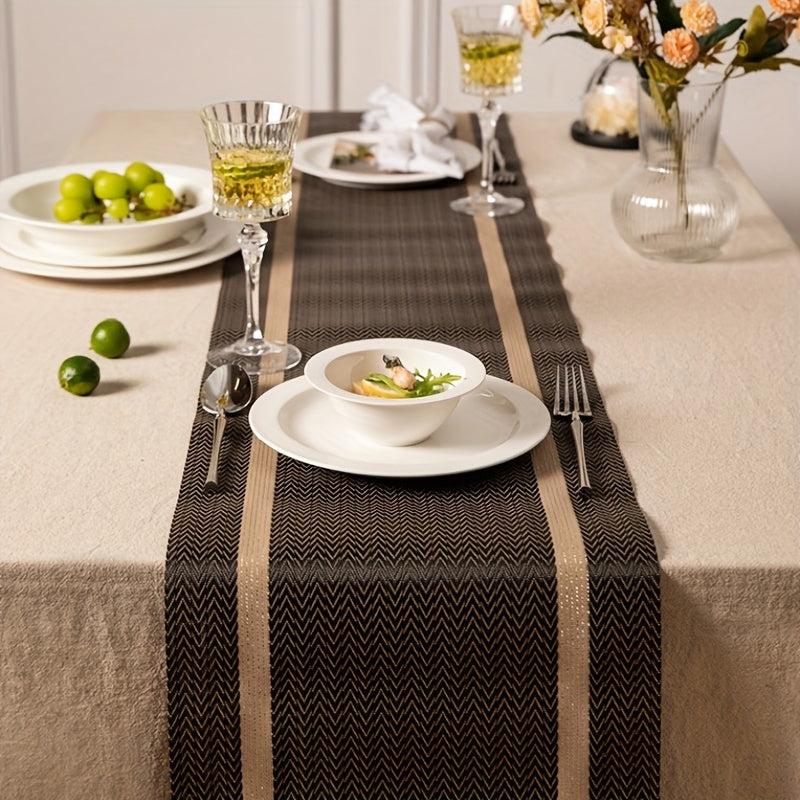 PVC Table Runner Waterproof Stripe Placemat