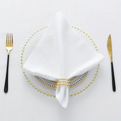 4pcs Jacquard Cloth Napkins Stripe Solid Washable Dinner Napkins