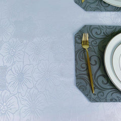 Christmas Rectangle Jacquard Damask Table Cloth