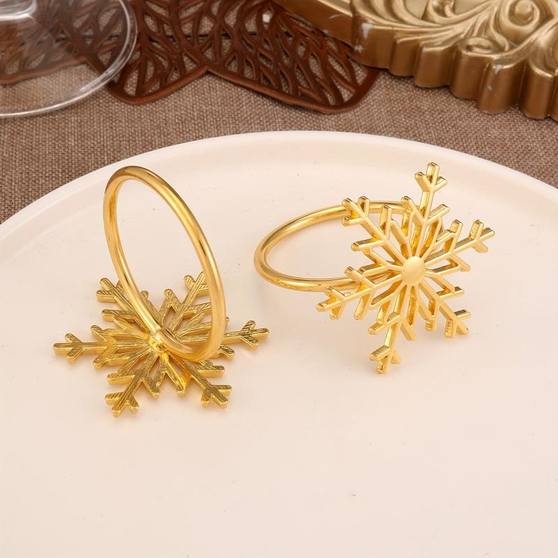 Snowflake Napkin Ring for Table Decoration Dinner Napkin Holder