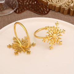 Snowflake Napkin Ring for Table Decoration Dinner Napkin Holder