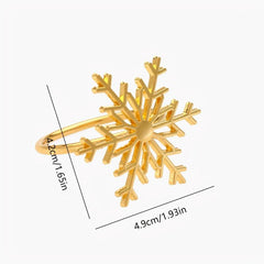 Snowflake Napkin Ring for Table Decoration Dinner Napkin Holder