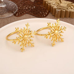 Snowflake Napkin Ring for Table Decoration Dinner Napkin Holder