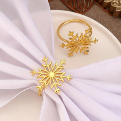 Snowflake Napkin Ring for Table Decoration Dinner Napkin Holder