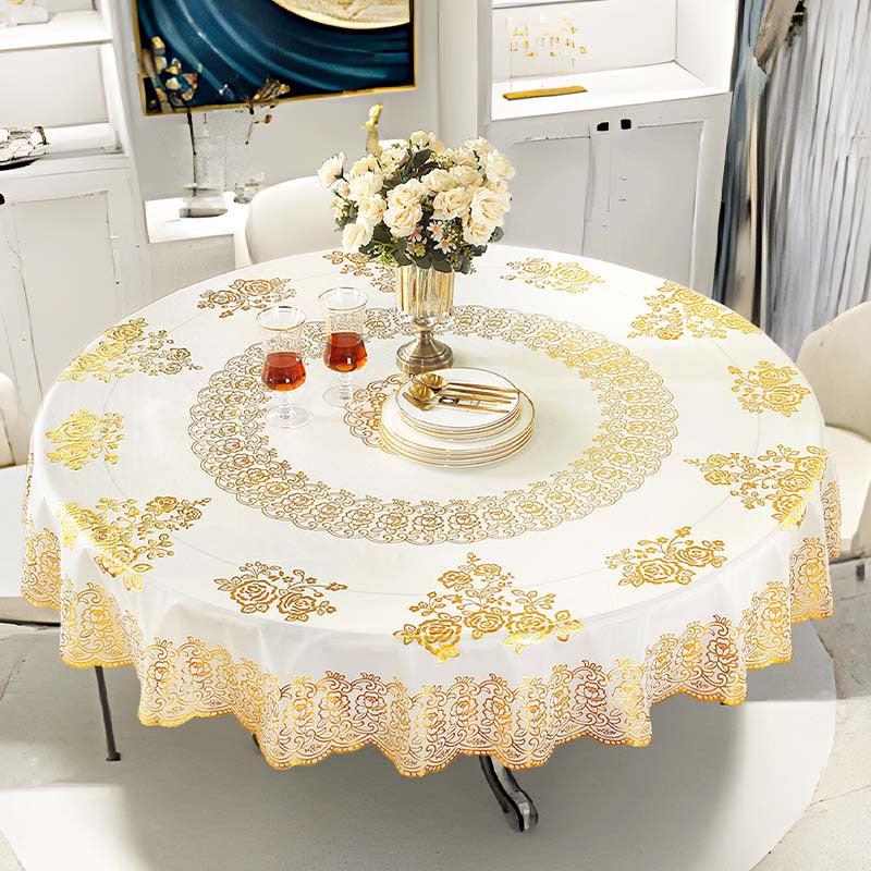 Waterproof Retro Floral Tablecloth for Picnic or Holiday