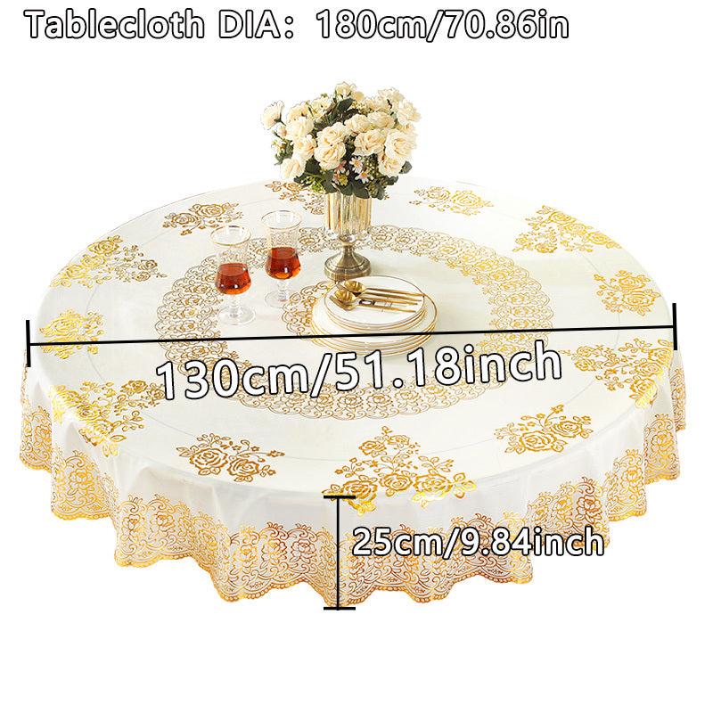 Waterproof Retro Floral Tablecloth for Picnic or Holiday