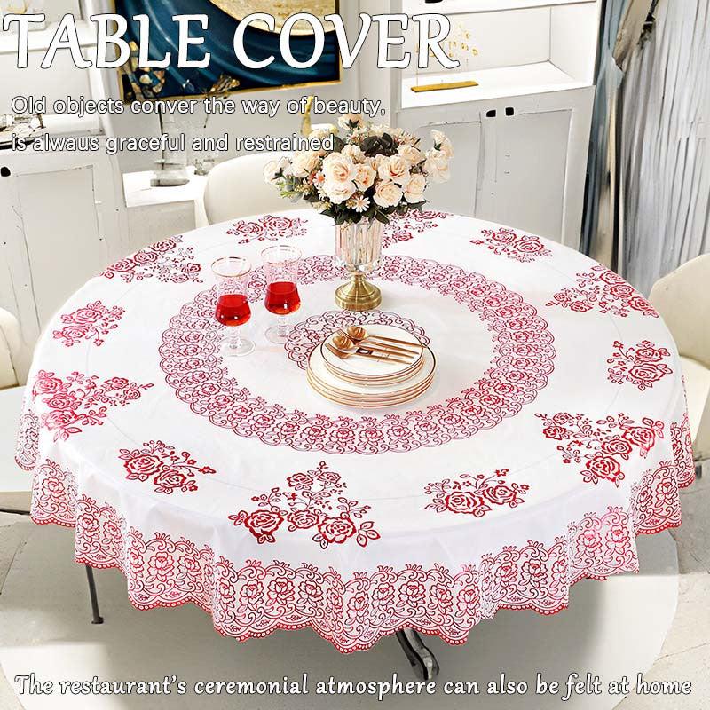 Waterproof Retro Floral Tablecloth for Picnic or Holiday