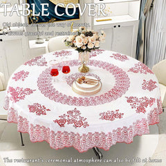Waterproof Retro Floral Tablecloth for Picnic or Holiday