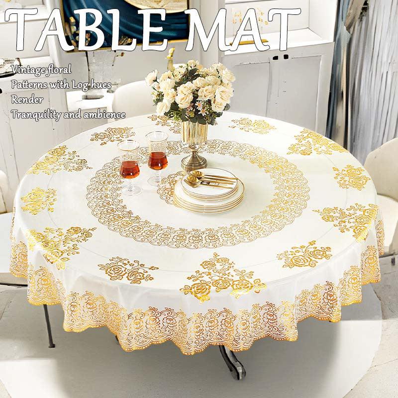 Waterproof Retro Floral Tablecloth for Picnic or Holiday