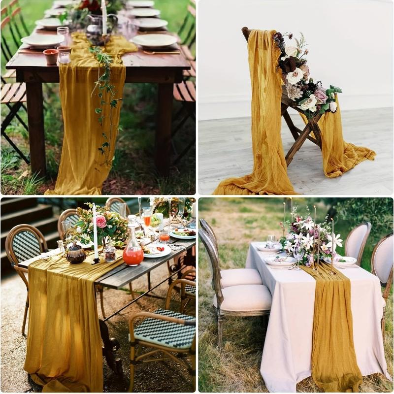Polyester Table Runner for Wedding Birthday Party Decor