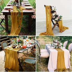 Polyester Table Runner for Wedding Birthday Party Decor