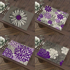 4pcs Vintage Sunflower Placemat Daisy Print Table Mat Perfect Gift