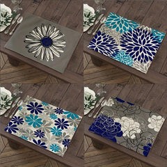 4pcs Vintage Sunflower Placemat Daisy Print Table Mat Perfect Gift