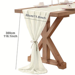 Boho Style Chiffon Table Runner for Wedding Reception
