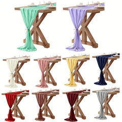 Boho Style Chiffon Table Runner for Wedding Reception