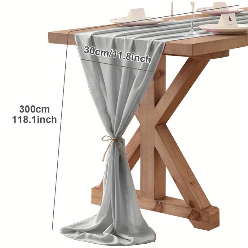Boho Style Chiffon Table Runner for Wedding Reception