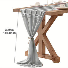 Boho Style Chiffon Table Runner for Wedding Reception