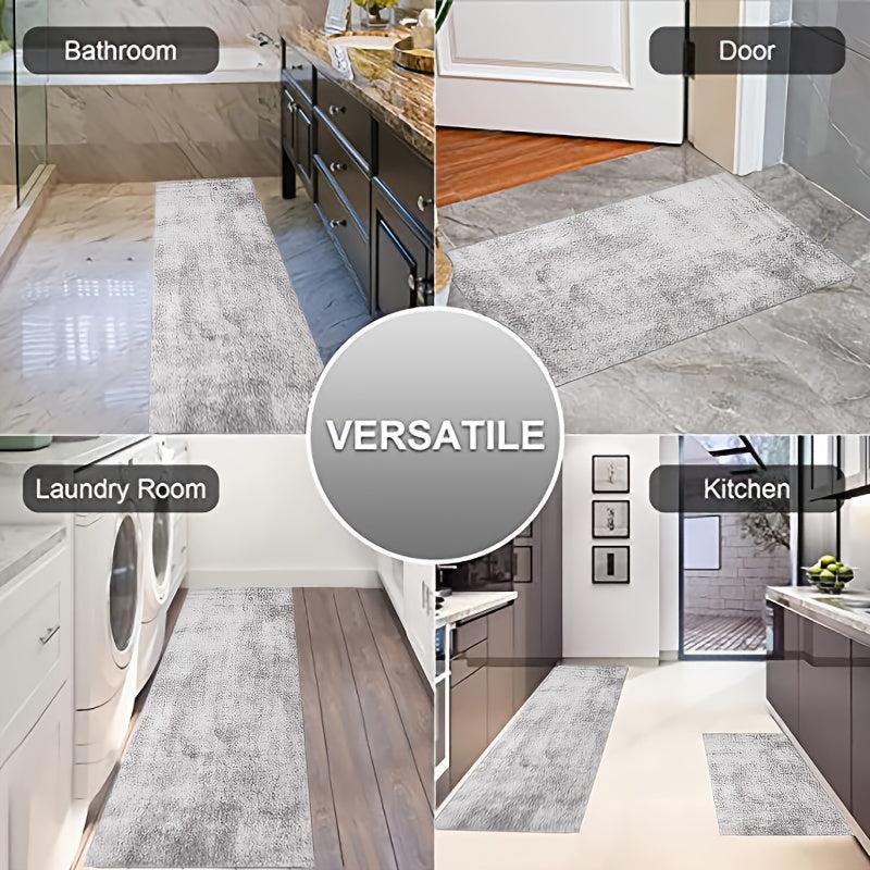 Gray Kitchen Carpet Anti Slip Absorbent Mat