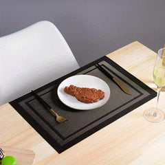 Nordic Style Plastic Placemats Set of 6, Heat & Stain Resistant Table Pads