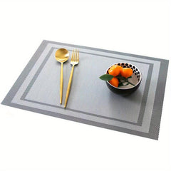 Nordic Style Plastic Placemats Set of 6, Heat & Stain Resistant Table Pads