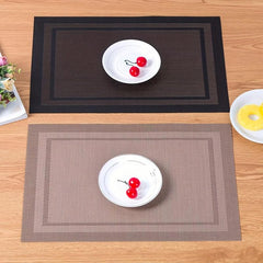 Nordic Style Plastic Placemats Set of 6, Heat & Stain Resistant Table Pads