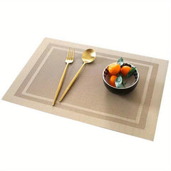 Nordic Style Plastic Placemats Set of 6, Heat & Stain Resistant Table Pads