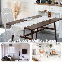 Lace Linen Table Runner Macrame Coffee Table Runners Wedding Banquet