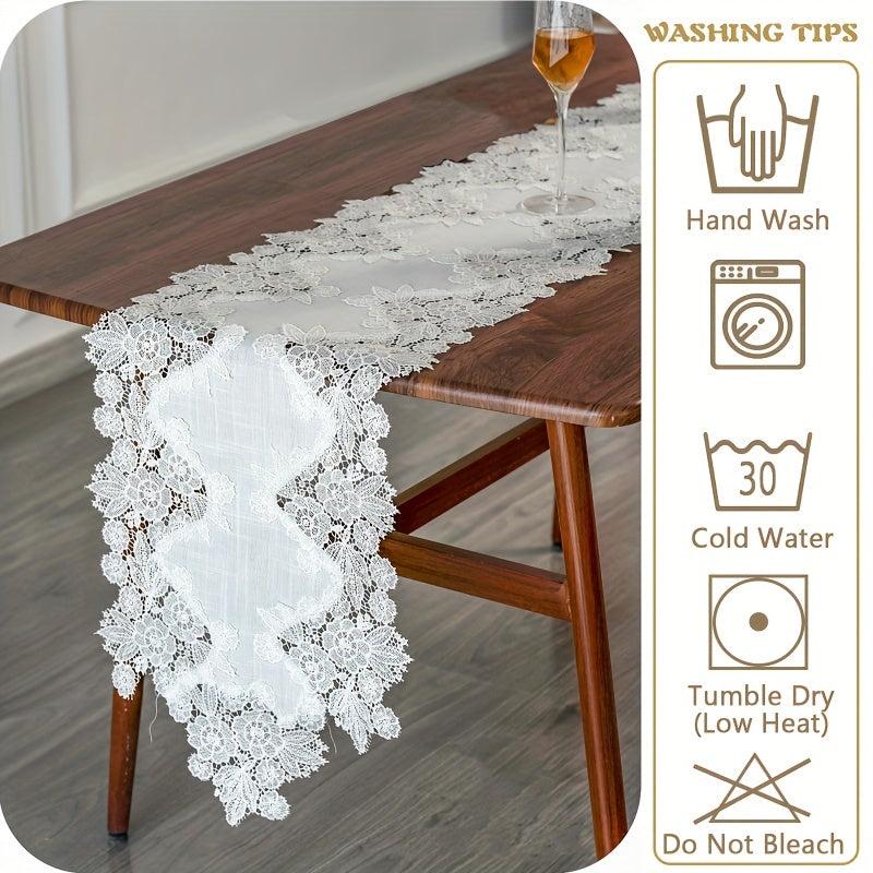 Lace Linen Table Runner Macrame Coffee Table Runners Wedding Banquet