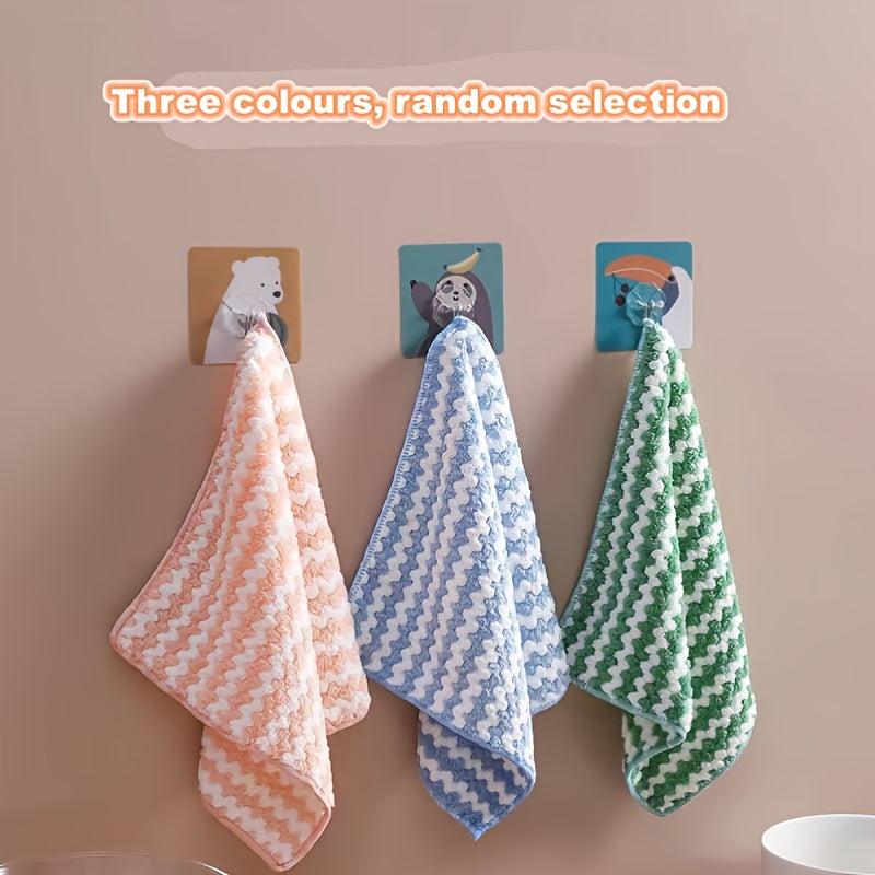 Water Ripple Dish Towel 10pcs Set Thickened Stain Non-stick 9.8in Square